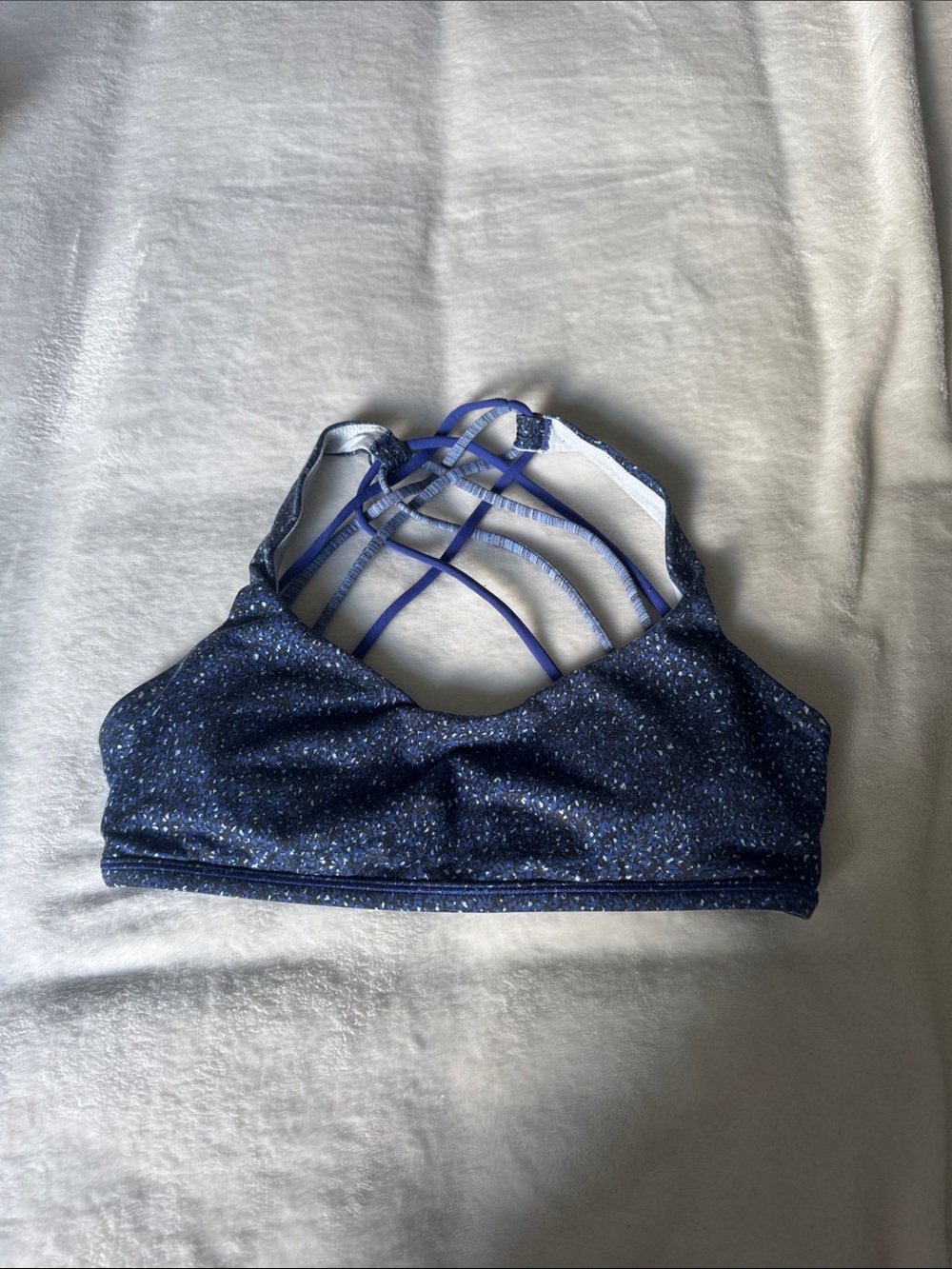lululemon athletica Navy Speckled Strappy Sports Bra